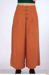 Zolzaya casual dressed leg lower body orange wide leg trousers…